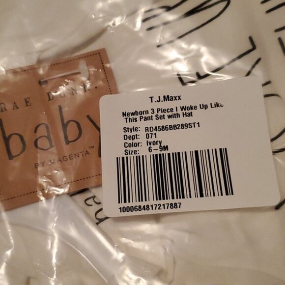 3 for $20 - NWT, RAE DUNN "I Woke Up Like This" Bodysuit Set - 6-9 Months - Picture 2 of 3